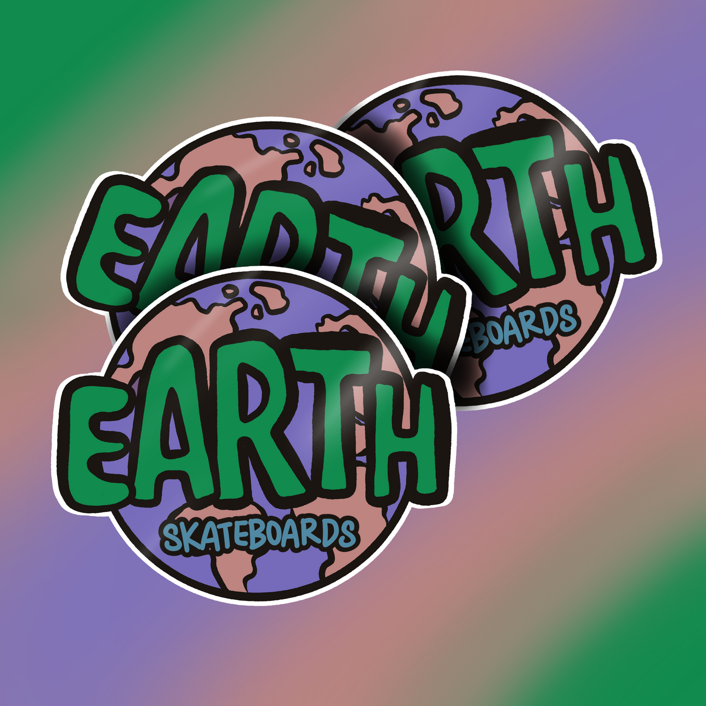 3 Earth Stickers (OWL)