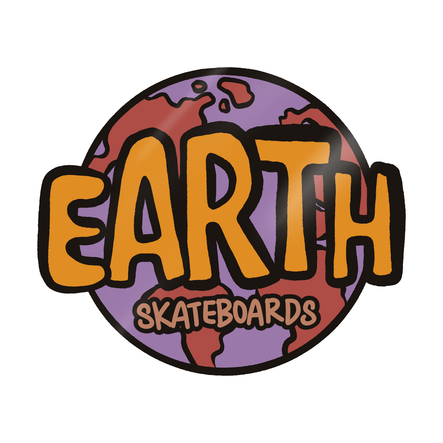 3 Earth Stickers (Skull)