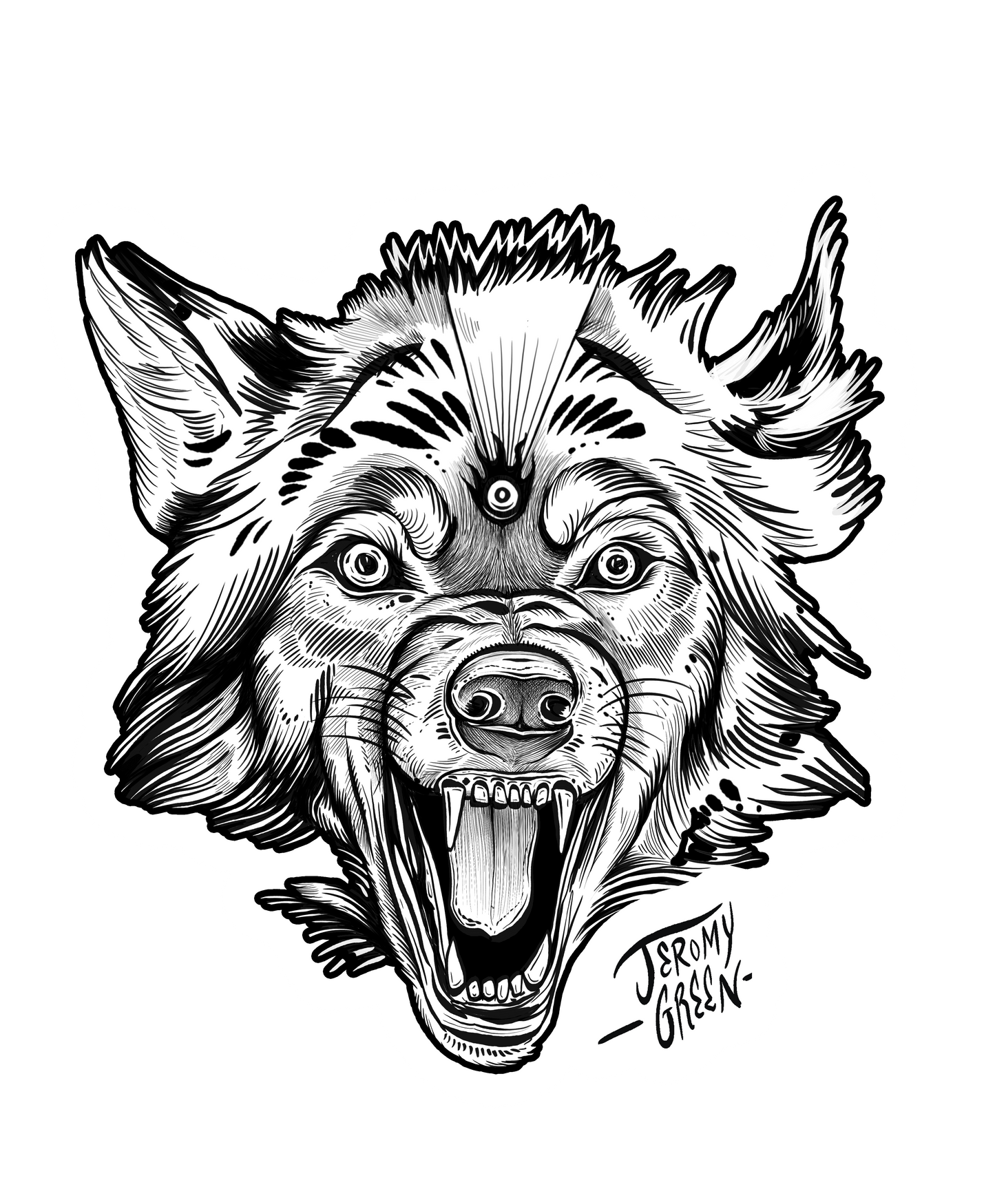 3 Wolf Stickers