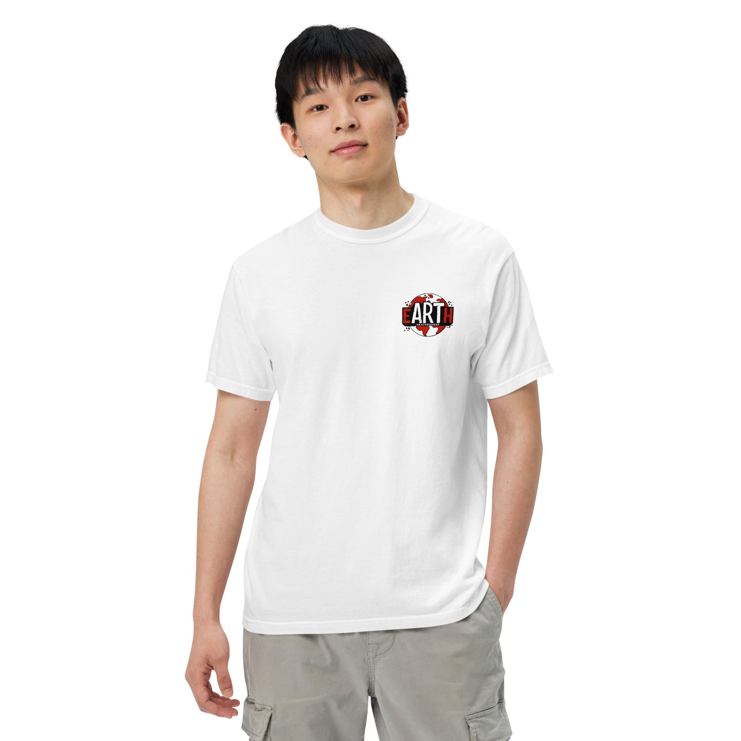 White Shirt w/ Red Earth Logo