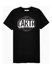 Black EARTH T-Shirt w/ White Logo (SoftStyle - Ring Spun)